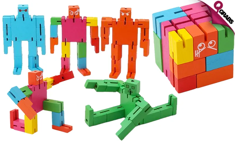 Wooden Cube Bots!